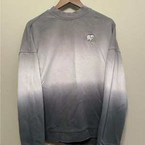 Ivory Ella Black and Gray Ombre Crewneck Sweater